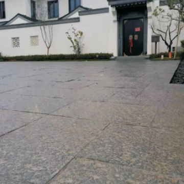 义乌市大城镇蓝城“桃李春风”别墅区铺设实景